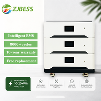 Sistema de Baterías Modular LiFePO4 Apilable de 51.2V 300Ah 15kWh, 8000 Ciclos, 10 Años de Garantía, para Sistemas de Almacenamiento de Energía Solar Doméstica