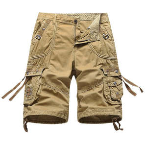 Shorts cargo pour hommes 100% coton, design délavé à l'acide, longueur genou, décontractés, été, taille mi-haute, service OEM - Product Image 5
