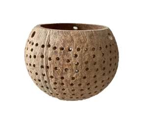 Wholesale <b>Cheap</b> Price Natural Coconut Candle Holder Bowl/ Coconut Tea Light Holder With High Quality Made in Vietnam - Product Image 3