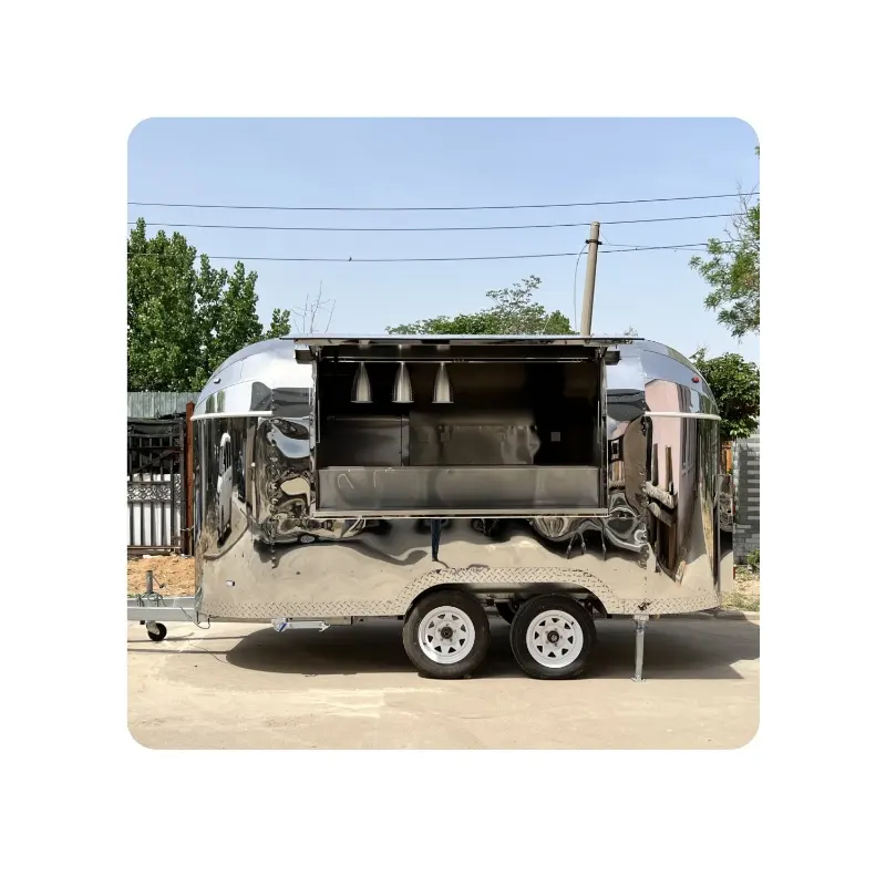 Fabrika özelleştirilmiş parlak kullanılan gıda kamyon mobil mutfak Catering yemek arabası