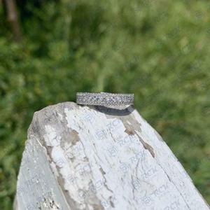 แหวนเพชรโมอิสทรงกลม1.50วงสำหรับผู้หญิงของขวัญวันครบรอบและวันเกิดสำหรับผู้หญิง - Product Image 4