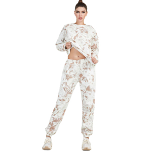 Chándal Tie Dye para mujer, ropa deportiva cómoda y duradera a la moda, Ideal para entrenamiento en el gimnasio, Fitness, correr y uso diario - Product Image 1