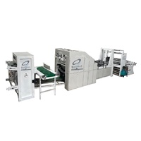 Machine de fabrication de sacs en papier alimentaire motorisée entièrement automatique de haute qualité, contrôlée par mini-PLC, haute vitesse 500 pièces/min, neuve