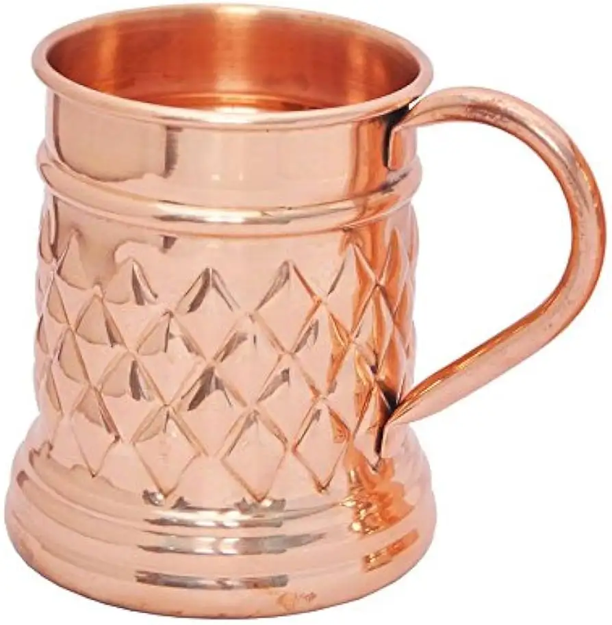 แก้วทองแดงมอสโกมิวล์ชุดถ้วยทองแดง4ใบชุดของขวัญพรีเมี่ยม16ออนซ์พร้อมหลอดทองแดงค็อกเทล4หลอด