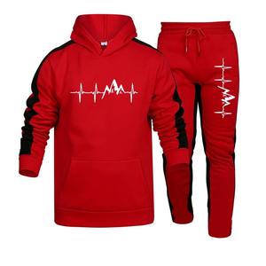 Chándal para hombre Gran oferta Otoño Invierno Hombres Conjunto de dos piezas al aire libre Ropa deportiva Pantalones de chándal Sudadera con capucha Moda Cómodo Casual Jogging - Product Image 1