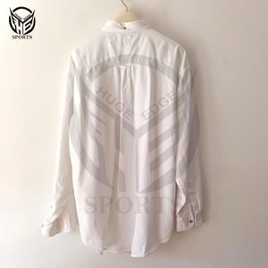 Camisa vaquera de algodón a la moda informal a precios económicos al por mayor, ropa de calle, Camisa vaquera con estampado de logotipo personalizado para hombre - Product Image 3