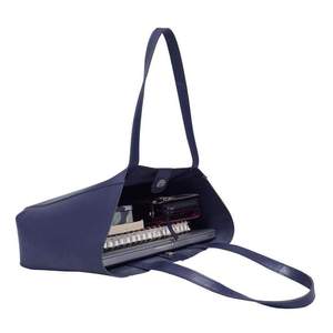 Sac de créateur en cuir véritable lisse bleu marine fait main de qualité supérieure, style vintage, fournisseur indien de premier plan - Product Image 2