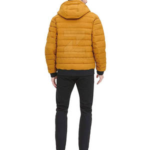 Veste matelassée décontractée pour homme en couleur unie 2025, streetwear d'hiver, logo frontal, respirante, écologique, coupe-vent - Product Image 2