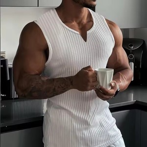 High Quality Custom Logo Blank Men's Tank Top Plus Size Men Tank Tops Men Tank Top - Product Image 3