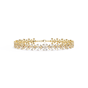 Elegante pulsera de tenis de moissanita de oro amarillo para mujer, Diamantes de moissanita, Plata 944, regalo de joyería fina de oro amarillo de 10K y 14K - Product Image 1