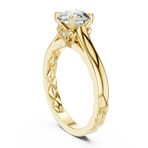 Anillo de Diamante Redondo Cultivado en Laboratorio de 1 Quilate para Mujer, DEF VVS VS, 1.20 mm, Detalles de Halo, Certificado IGI, Oro de 10K, 14K, 18K, Plata 925, Regalo para Ella - Product Image 1