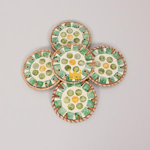 Posavasos de madreperla de ratán y banquetes, venta al por mayor, accesorios para el hogar, artesanía para vacaciones y bodas, comedor - Product Image 3