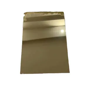 Maatwerk 1-15Mm Dik Licht Goud Spiegel Plastic Pmma Acrylplaten Perspex Board Goud Metallic Acrylplaat