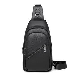 Bolso de pecho impermeable de cuero de vaca genuino multifuncional para hombre, bandolera de un solo hombro a la moda - Product Image 5