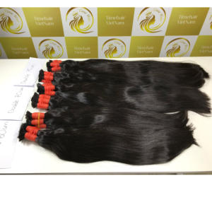 Extensions de cheveux Remy vietnamiennes droites naturelles non transformées de haute qualité Blanchiment Blonde HD Offre de matières premières en dentelle - Product Image 5