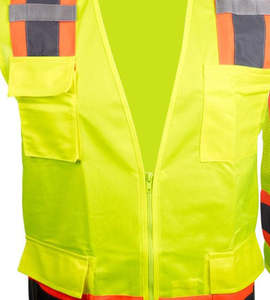 Gilet de sécurité de chantier pour homme en polyester respirant imperméable à haute visibilité réfléchissant avec gilet réfléchissant - Prix - Product Image 2
