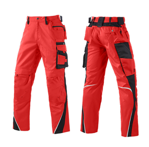 Pantalones de trabajo de construcción de polialgodón transpirables para hombres Cargo con rayas reflectantes Ropa DE TRABAJO multibolsillos para trabajadores al aire libre - Product Image 1