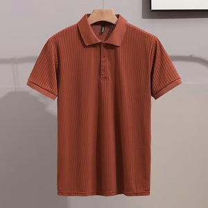 Polo homme en fibre de polyester glacée 180 g/m², personnalisé OEM, tendance, manches courtes, col chemise, décontracté, été - Product Image 6