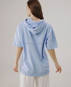 Pull à capuche surdimensionné de haute qualité épais Double couche polaire vierge coton respirant grande taille été col à capuche - Product Image 2