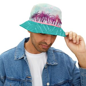 Nouveau design personnalisé unisexe seau chapeau 100% polyester couleur imprimé conception protection UV été mode casquette faite sublimation - Product Image 5
