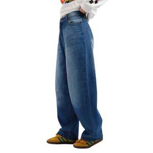 <b>Men's</b> Baggy <b>Jeans</b> Casual Pants Fashion Loose Fit Denim Streetwear OEM Supplier Loose Fit Light Wash Baggy Denim Pants <b>Men</b> - Product Image 2