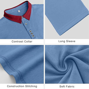 Camisas de Manga Larga para Hombre, 100% Algodón, Cuello Camisero, Casual, Transpirable, con Botones, Bolsillo Personalizado, Venta al por Mayor - Product Image 6