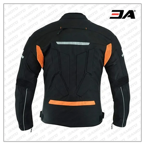 Veste de course moto professionnelle pour homme en cuir de vachette véritable avec protection CE niveau 2 et protection dorsale - Product Image 2