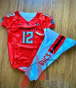 Spandex sublimé personnalisé pour maillot pantalon intégré ensembles d'uniformes de football américain respirant antibactérien séchage rapide Plus - Product Image 4