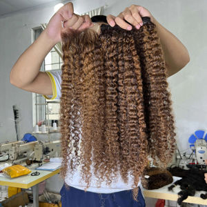 CDYHAIRVN Burmese Curly Jerry Curl 100g Raw Non-Remy Hair Bundles Single Donor No <b>Synthetic</b> No Mix No Silicone 8-40 Inch Factory - Product Image 4