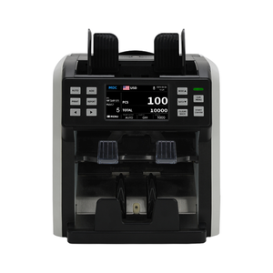 HL-P300 2CIS 2 tasche Multi <span class=keywords><strong>valuta</strong></span> Sorter 2CIS contatore di denaro 4.5 pollici macchina di conteggio delle valute 100 supporto - Product Image 2