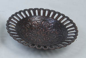 Bol à servir en chocolat en forme de mangue, fait à la main, incurvé, décoratif, pour servir des collations, en métal, au prix de gros - Product Image 4