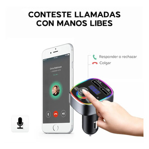 Transmetteur FM Bluetooth pour voiture, audio mains libres USB - Couleurs assorties - Product Image 3