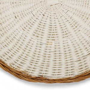 Elegantes decoraciones de boda de ratán de bambú ecológicas, mantel de mimbre del proveedor de Vietnam, alfombrillas para placa de cargador, almohadillas Vang Lung de 38cm - Product Image 3