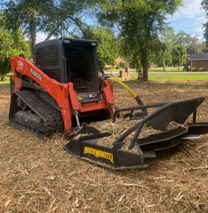Kubota Skid Steer Loader With <b>Brush</b> Monster Attachment Orange Track Model - Product Image 5