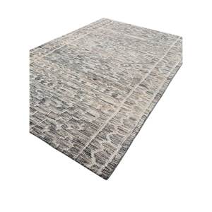 พรมลายเรขาคณิตสีน้ำเงินแบบแบนทอจากขนสัตว์และใยวิสโคสสไตล์เบดูอินสำหรับตกแต่งบ้าน-Adwv-13050 - Product Image 2