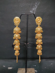 Best Offers <b>Earrings</b> Set with 22CT Gold Plated Round Shaped Trendy Designed Fancy <b>Earrings</b> Set for Sale by Exporters - Product Image 2