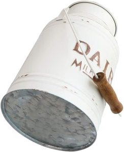 Maceta grande redonda de metal en lata galvanizada con acabado en polvo blanco, último diseño para una plantación elegante y duradera - Product Image 5