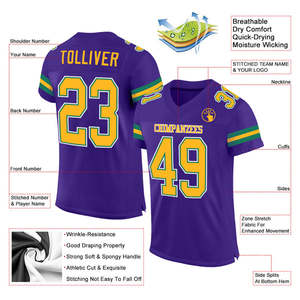 Camiseta de fútbol americano de alto rendimiento para entrenamiento de práctica, equipo de juego, ropa de Club, uniforme transpirable y ligero - Product Image 3