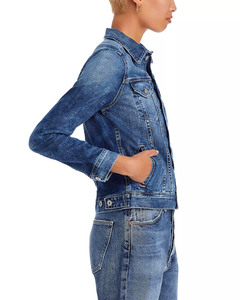 Chaquetas Vaqueras Azules Magnéticas de Moda, Estilo Moderno, Ajustadas, Color Azul Cielo para Mujer - Product Image 6