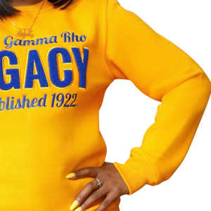 Sgrho Legacy chenille เสื้อสเวตเตอร์ผ้าคอตตอนนิ่มปักลายซิกม่าแกมม่าแฟชั่นสตรีสไตล์กรีก - Product Image 2