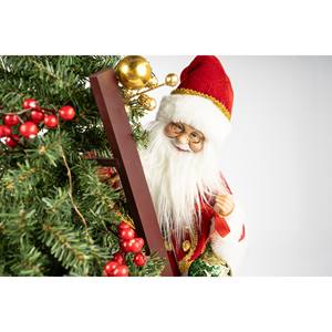 Figura de acción de Papá Noel y decoración navideña, roja, 74 cm, madera sintética, animada, para interiores, sala de estar - Product Image 2