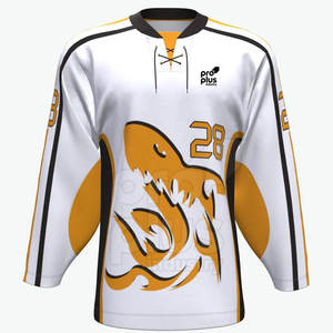 Jersey de Hockey sobre Hielo para Hombre al por Mayor - Alta Calidad, 100% Poliéster, Transpirable y Ecológico, Servicio OEM Disponible - Product Image 1