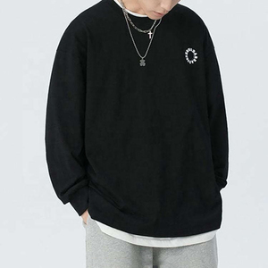 Logo personnalisé col rond goutte épaule t-shirt poids lourd 100% coton imprimé lettre graphique Streetwear hommes t-shirts - Product Image 5