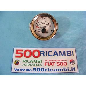 Instrumento de Temperatura de Aceite para FIAT 500 y 126 CRUSCOTTO ABARTH, de 52, Fondo Blanco, Nuevo - Product Image 1
