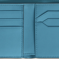 Dompet Pendek Pria Mewah 100% Kulit Sapi dengan Pola Buaya, Penutup Terbuka, Fitur Anti-Pencurian, Lapisan Nilon, Warna Biru Asap.