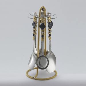 Outils et gadgets de cuisine en laiton moulé, porte-serviettes en papier en bois, étagères à épices murales pour la cuisine - Product Image 2