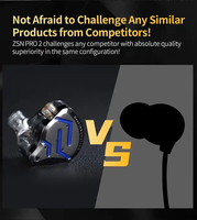 KZ ZSNPro 2 ZSN PRO 2 Écouteurs intra-auriculaires hybrides 1BA+1DD HIFI Bass Casque Sport
