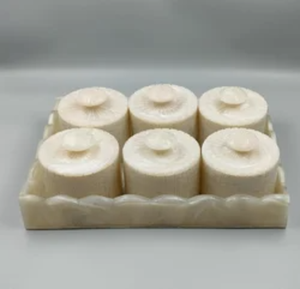 Tarro de resina decorativo para Decoración de cocina Conistar de Chocolate de lujo con bandeja de almacenamiento para presentaciones - Product Image 1