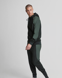 ชุดเสื้อมีฮู้ดและกางเกงวิ่งออกกำลังกายสีดำและสีเขียวทันสมัยและใช้งานได้ดีเยี่ยมสำหรับยิมหรือชุดลำลอง - Product Image 2