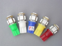 Zitronengelbe 5050 SMD LED-Lampen 5 Farben T10 5SMD 6V 12V 24V DC 360 Grad Auto-Innenraum Armaturenbrett Kuppelraum Kartenleuchte Tür Kennzeichenbeleuchtung PA